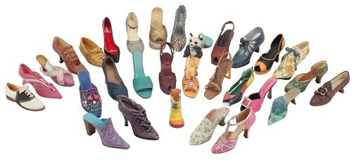(30) COLLECTION OF MINIATURE SHOES,