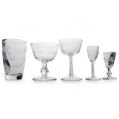 (30 PCS) ETCHED CRYSTAL GLASS