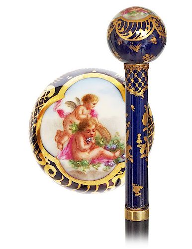 30. PORCELAIN “SèVRES” DRESS CANE