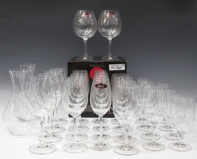(30) RIEDEL COLORLESS GLASS WINE