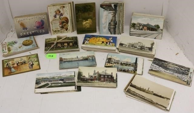 300 PLUS POSTCARDS, EARLY 20TH C