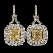 3.01cts Cushion Cut Fancy Inte