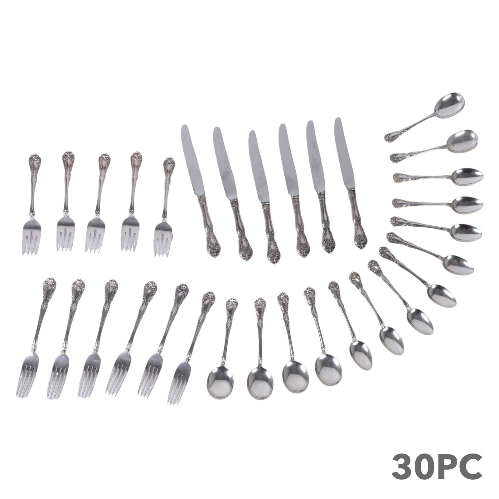 30PC STERLING ALVIN CHATEAU ROSE
