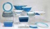 30PC VINTAGE PYREX BLUE AMERIC
