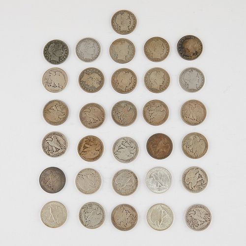 31 LIBERTY COINS - HEAD & WALKING