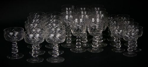 31 PIECE SET VINTAGE CRYSTAL