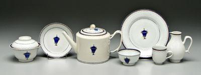 31 pieces Lowestoft porcelain,