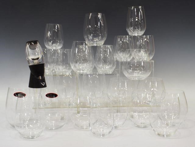 31) RIEDEL STEMLESS WINE GLASSES