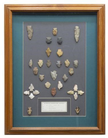(31) SHADOWBOX FRAMED ARROWHEADS,