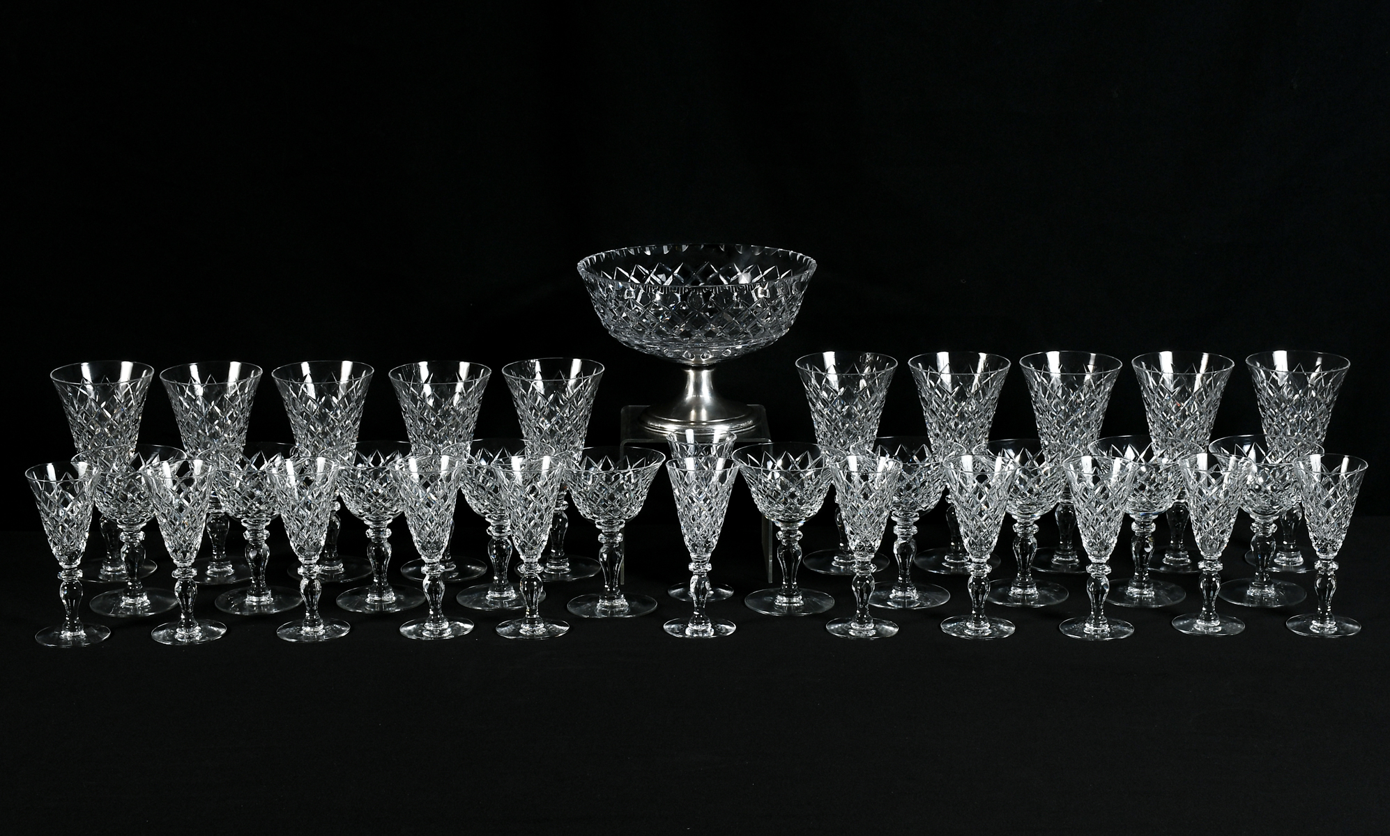 32 PC. HAWKES GLASS STEMWARE &