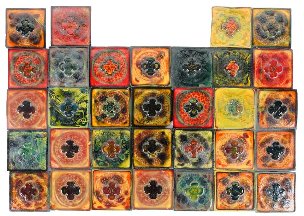 32 TIFFANY STUDIOS MOLDED GLASS
