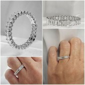 3.20CTS EMERALD CUT DIAMOND ET