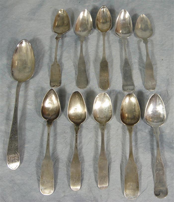33 assorted 19th coin silver