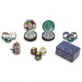 (33 PC) CHINESE CLOISONNE ENAM