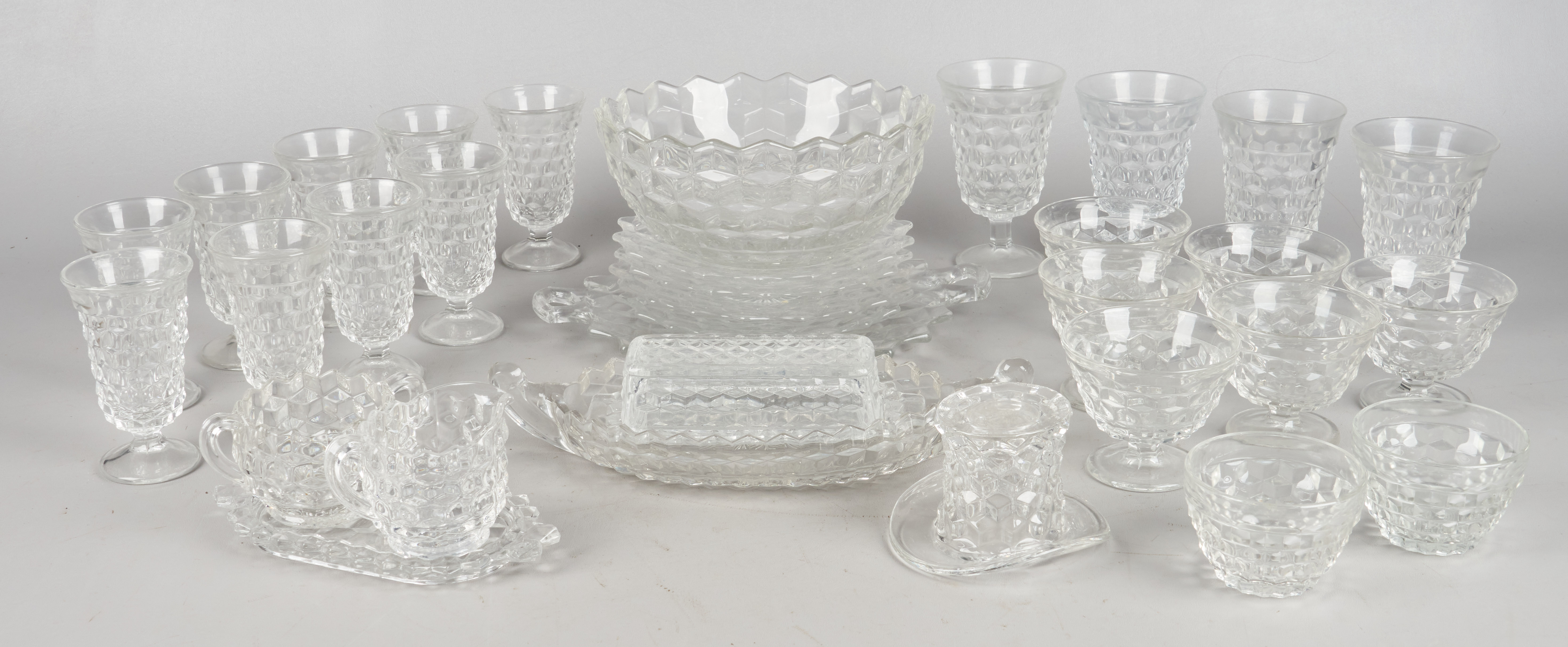 (33) Pcs Fostoria glassware,
