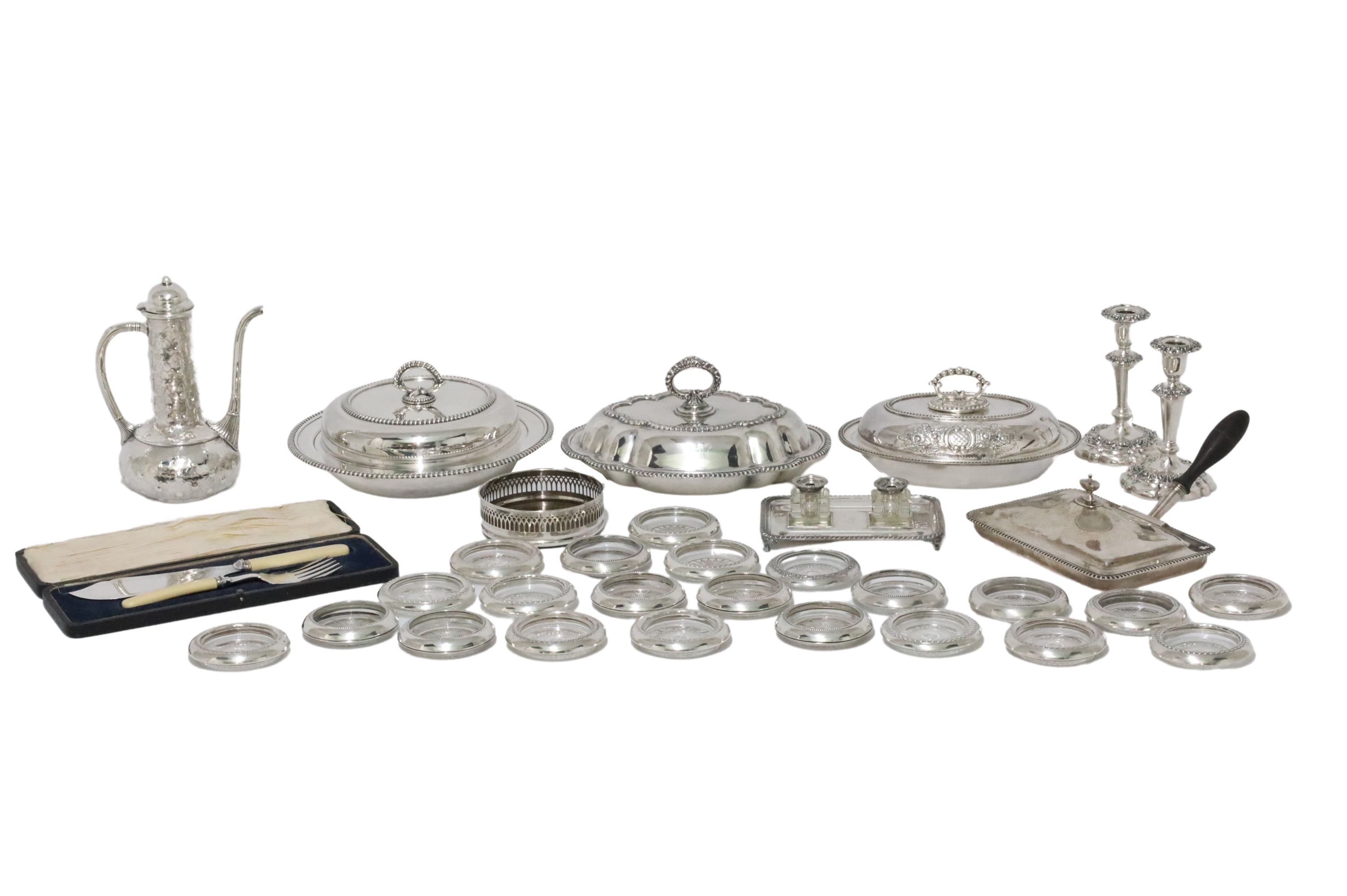 33 PCS OF SILVER PLATE 33 Pieces of