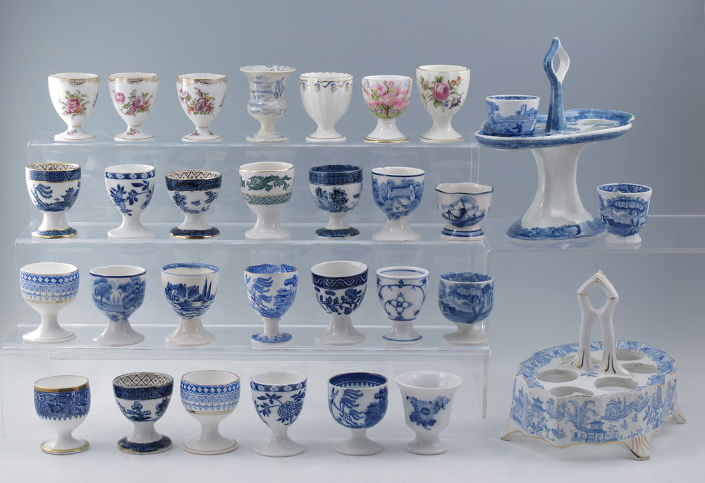 33 PIECE COLLECTION EGG CUPS AND