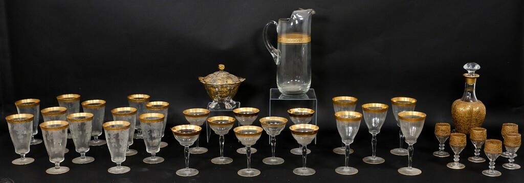 33 PIECES GILT DECORATED