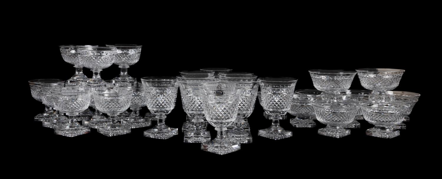 33PCS VAL ST. LAMBERT STYLE CRYSTAL