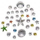 (34 PC) SWAROVSKI CRYSTAL SHEL