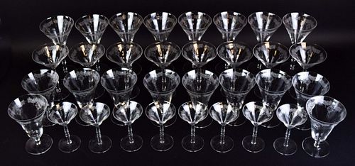 34 PIECE CRYSTAL STEMWARE SET34