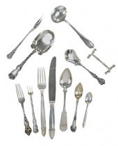 34 PIECES SILVER FLATWARE INCL