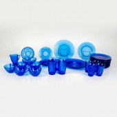 34PC HAZEL ATLAS COBALT BLUE M
