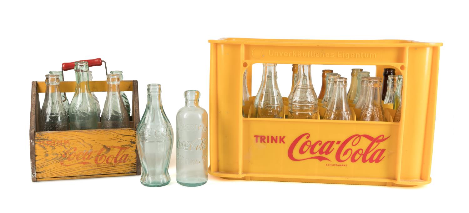 34PC, MAINLY COCA-COLA BOTTLES IN