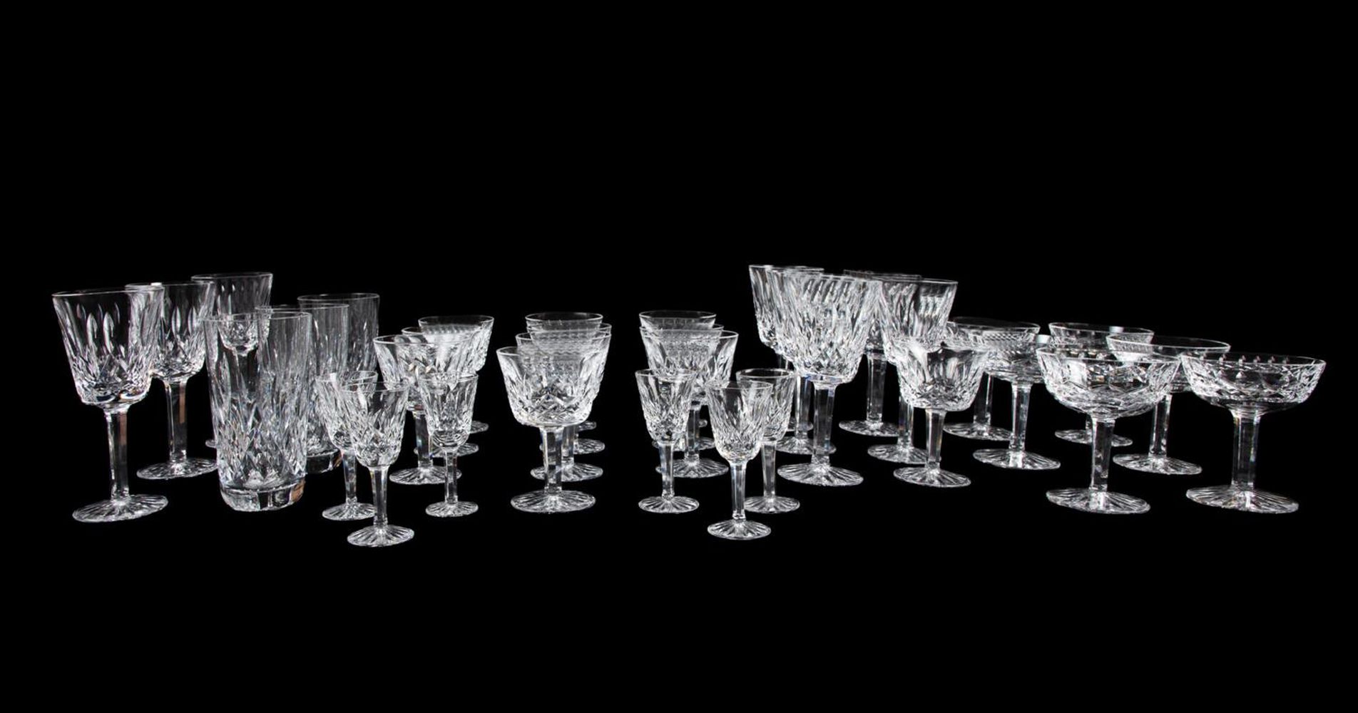 34PCS WATERFORD CRYSTAL "LISMORE"