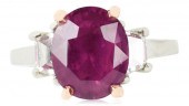 3.5 CARAT PINK SAPPHIRE AND DI