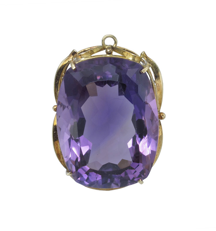 35 CT AMETHYST PENDANT: 14K