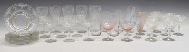 (35) ETCHED ELEGANT GLASS