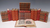 (35) FRENCH LEATHER-BOUND LIBR