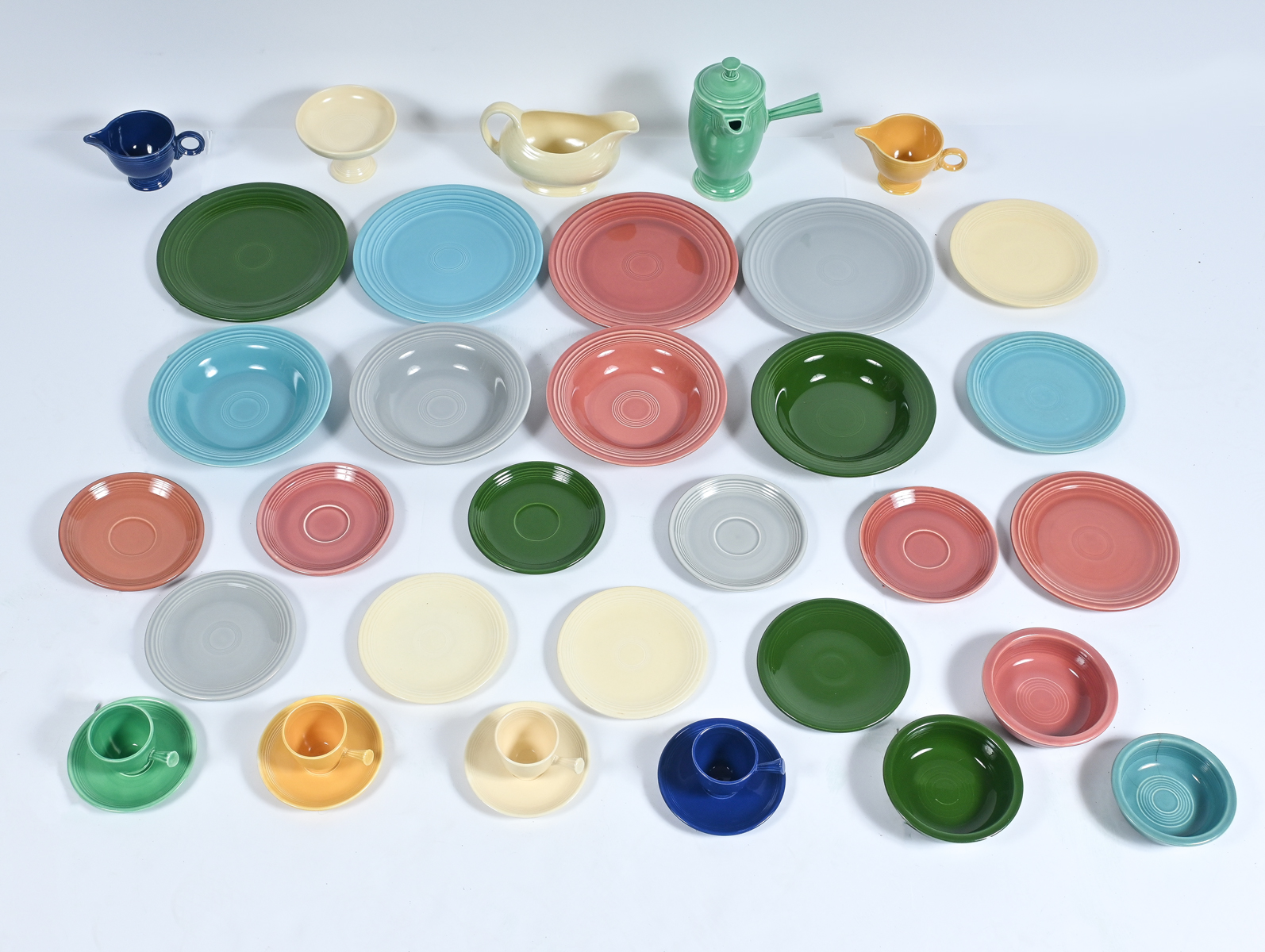 35 PC. COLORFUL FIESTA WARE