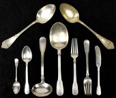 (35 PCS) TIFFANY STERLING FLAT