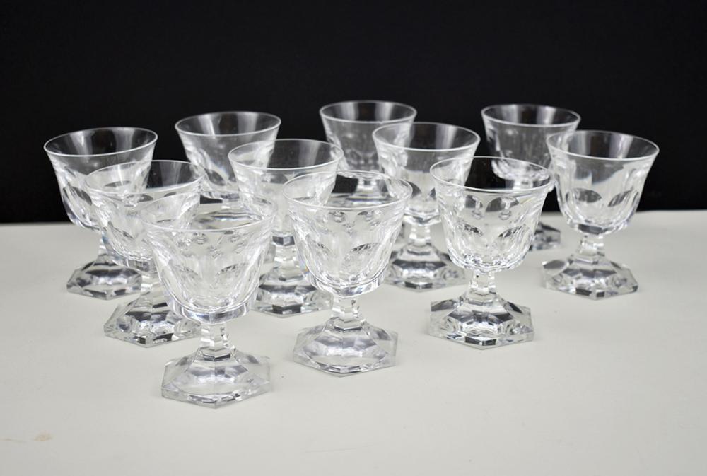 35 PIECE THUMB PRINT GLASS STEMWARE