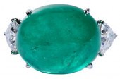 35.75CT. CABOCHON CUT EMERALD