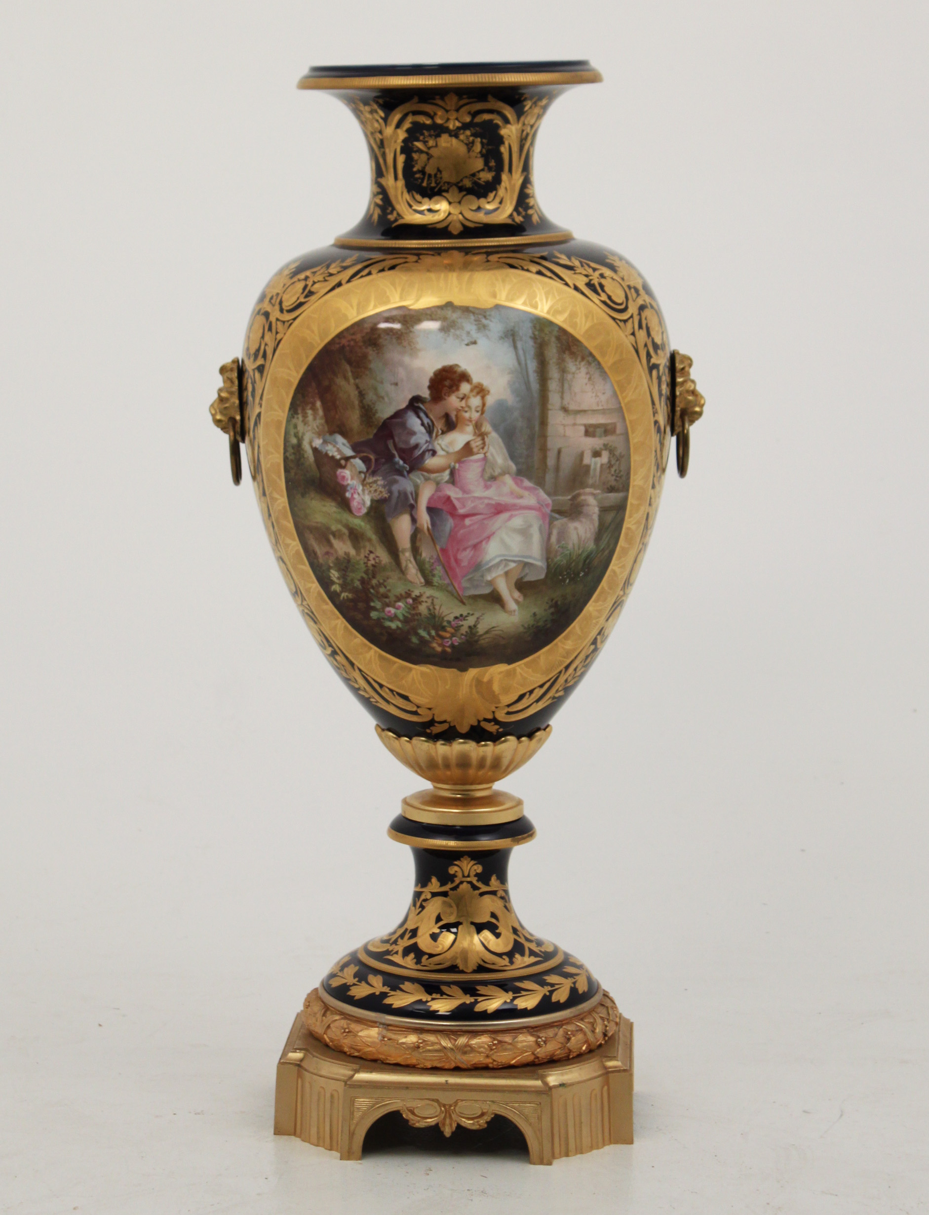 36" FRENCH BRONZE MOUNTED SEVRES
