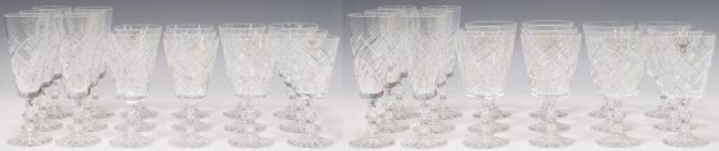 (36) FRENCH CRYSTAL STEMWARE