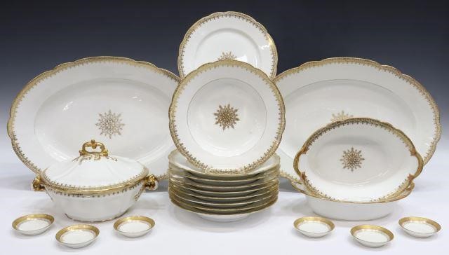 (36) FRENCH LIMOGES PARCEL GILT