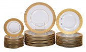 (36) Gilt edge glass plates to