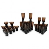 (36 PC) MID CENTURY GLASSWARE