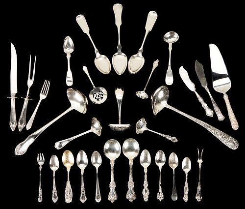 36 PCS. ASST. STERLING, COIN, &