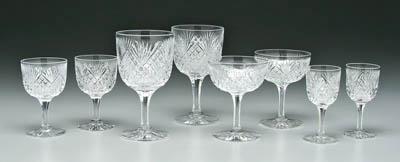 36 pieces Hawkes stemware: