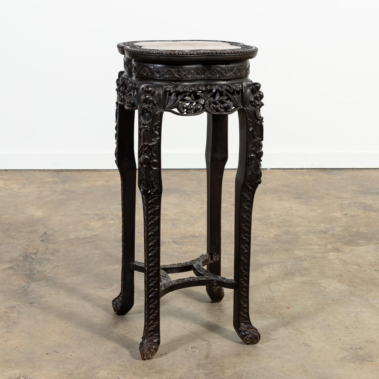 36" TALL CARVED CHINESE HARDWOOD