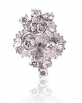 3.75 CARAT DIAMOND 14K WHITE G