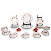 (38 PC) A FITZ & FLOYD PORCELA