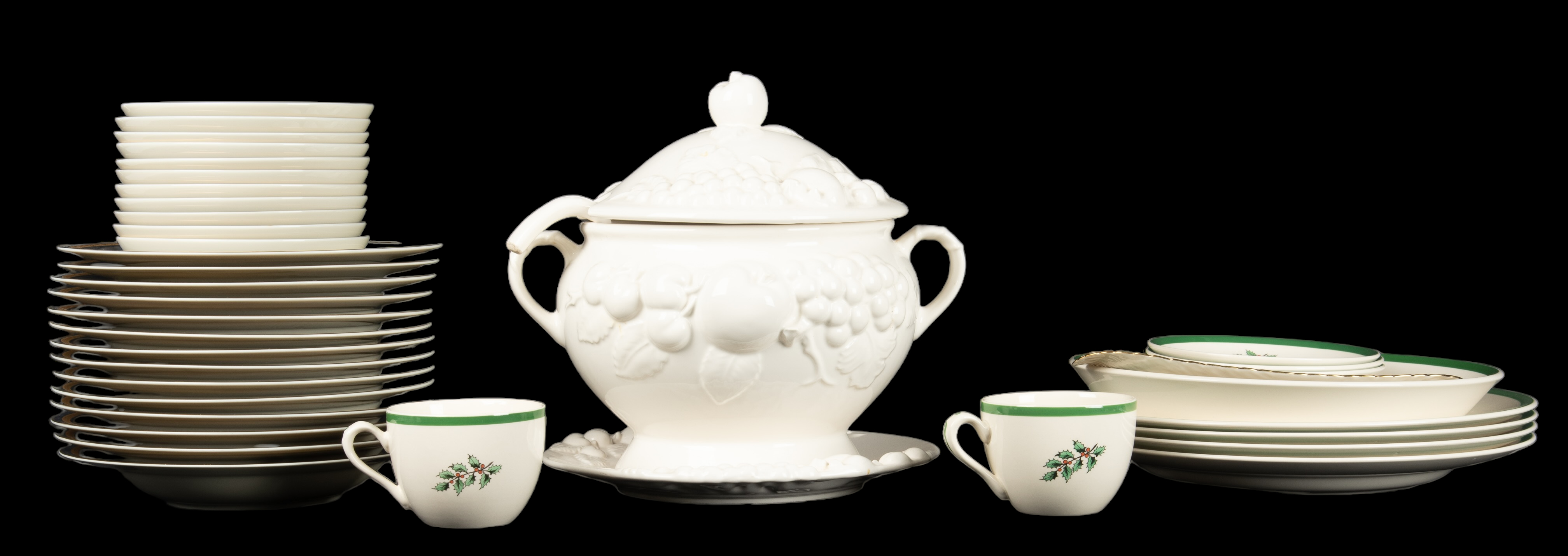 (38) Pcs assorted porcelain