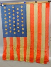 38-STAR CA. 1877 FLAG, SIGNED