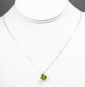 3.80CT. PERIDOT 14K YELLOW GOL